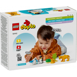 Klocki LEGO 10442 Rodziny dzikich zwierząt - pingwiny i lwy DUPLO